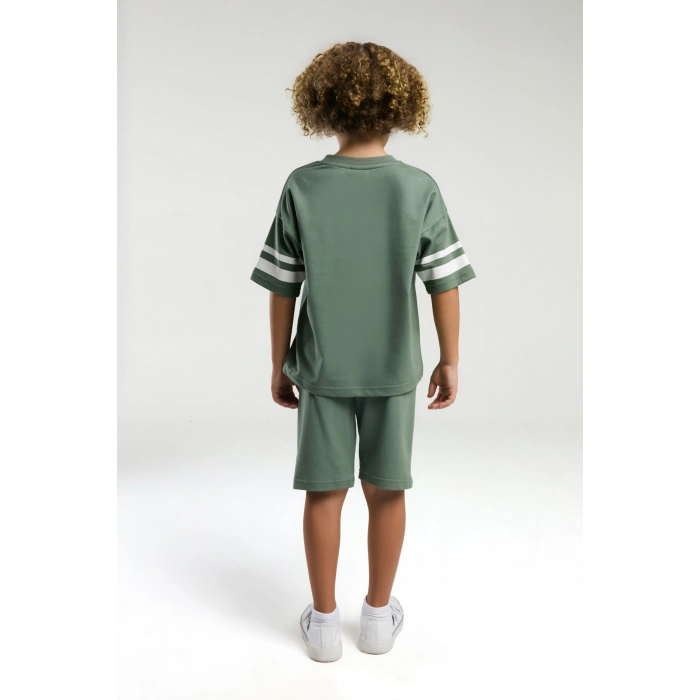 ERKEK ÇOCUK BERMUDA TAKIM - KOYU YEŞİL