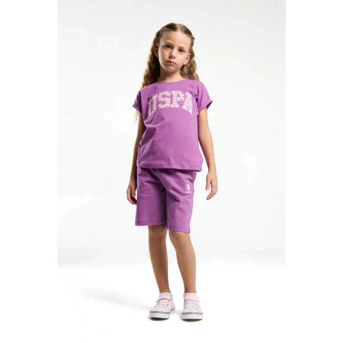 KIZ ÇOCUK BERMUDA TAKIM - VİYOLET
