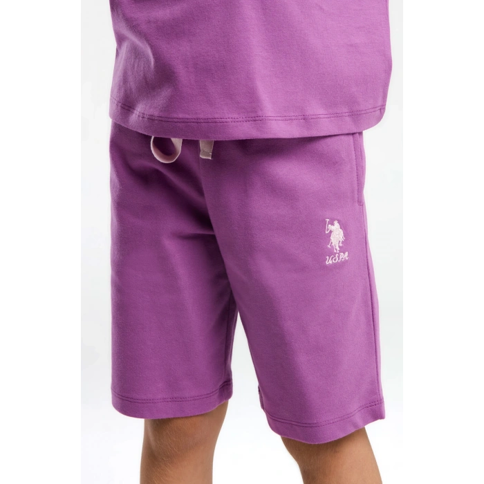 KIZ ÇOCUK BERMUDA TAKIM - VİYOLET