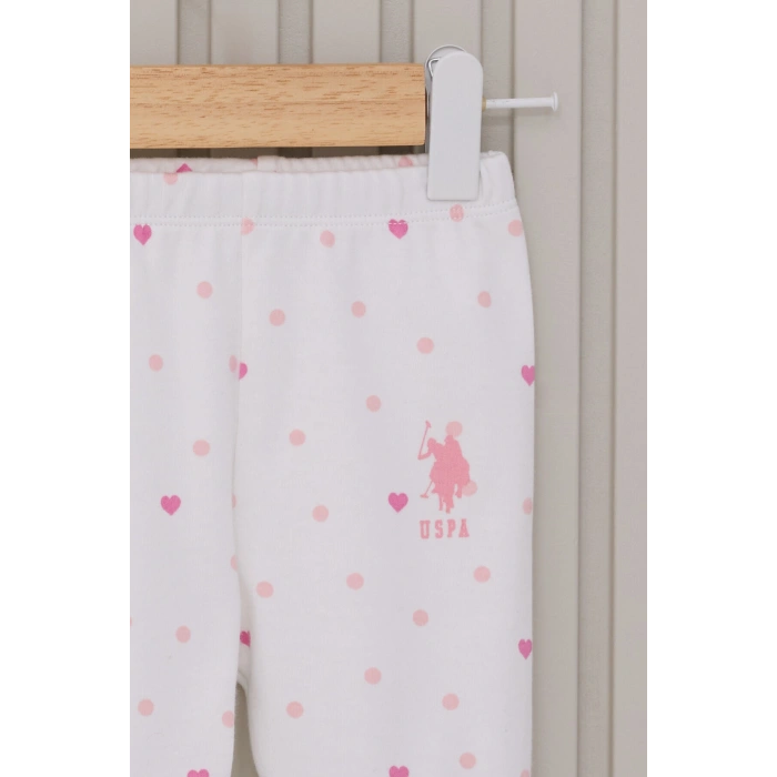 US POLO KIZ BEBEK PATİKLİ 3LU TAKIM - BEYAZ