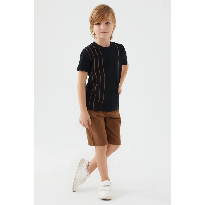 ARNETTA BABA OĞUL BERMUDA İKİLİ TAKIM - SİYAH