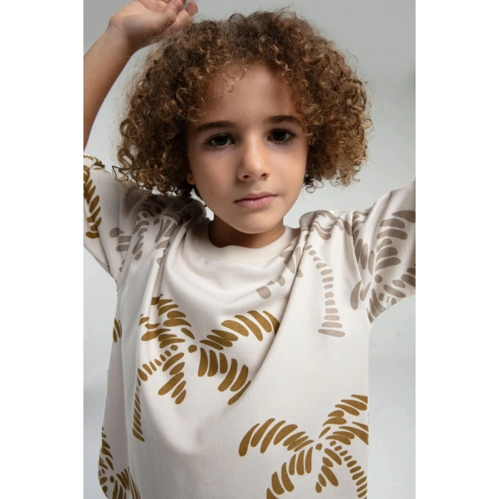 ERKEK ÇOCUK BERMUDA TAKIM - BEJ