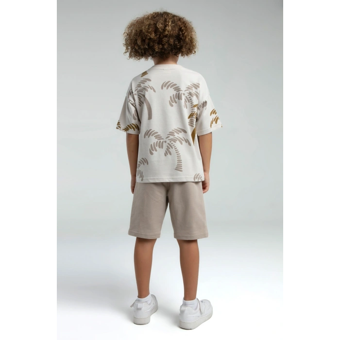 ERKEK ÇOCUK BERMUDA TAKIM - BEJ