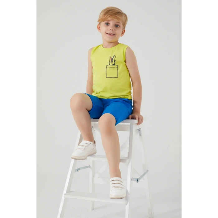 ERKEK ÇOCUK BERMUDA TAKIM - LİMON