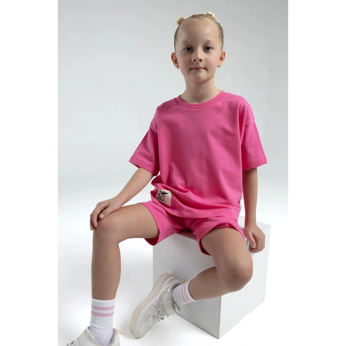 ANNE KIZ BERMUDA TAKIM - AÇIK FUŞYA