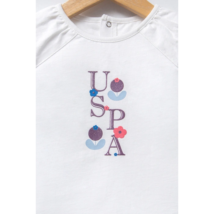 U.S.POLO ASSN. KIZ BEBEK 2Lİ TAKIM - Beyaz