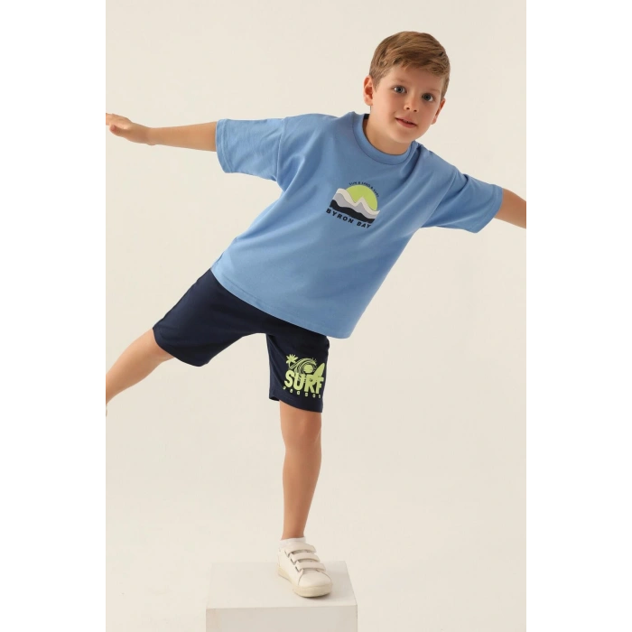 ERKEK ÇOCUK BERMUDA TAKIM - İNDİGO