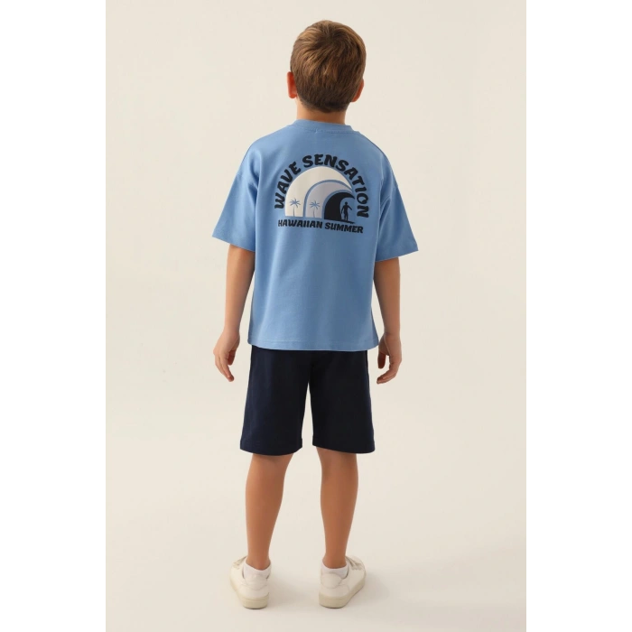 ERKEK ÇOCUK BERMUDA TAKIM - İNDİGO