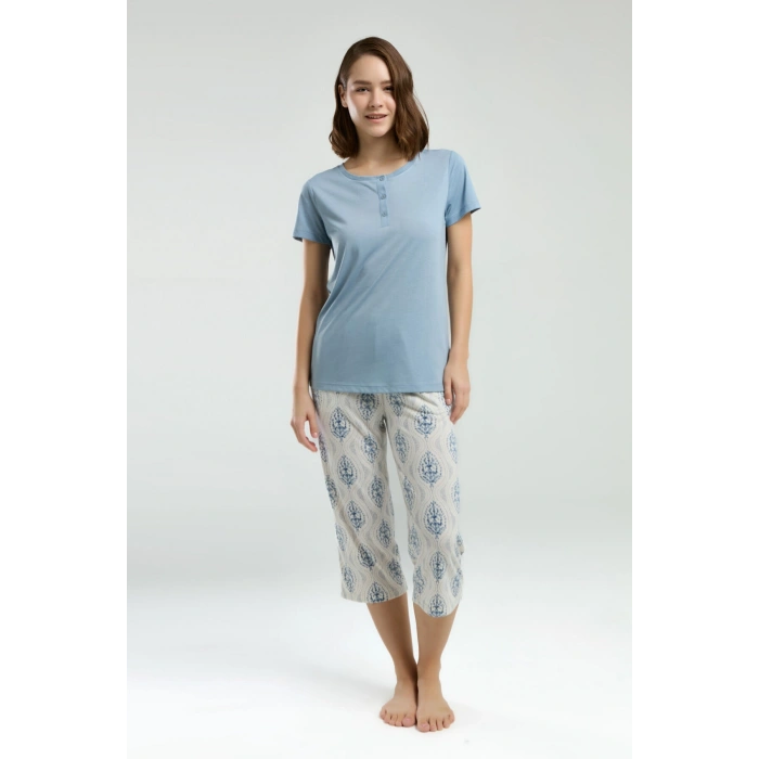 ARNETTA KADIN KAPRİ TAKIM - DUMAN