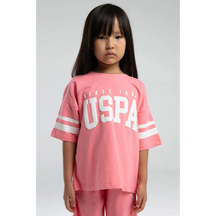 KIZ GARSON BERMUDA TAKIM - NEON PEMBE