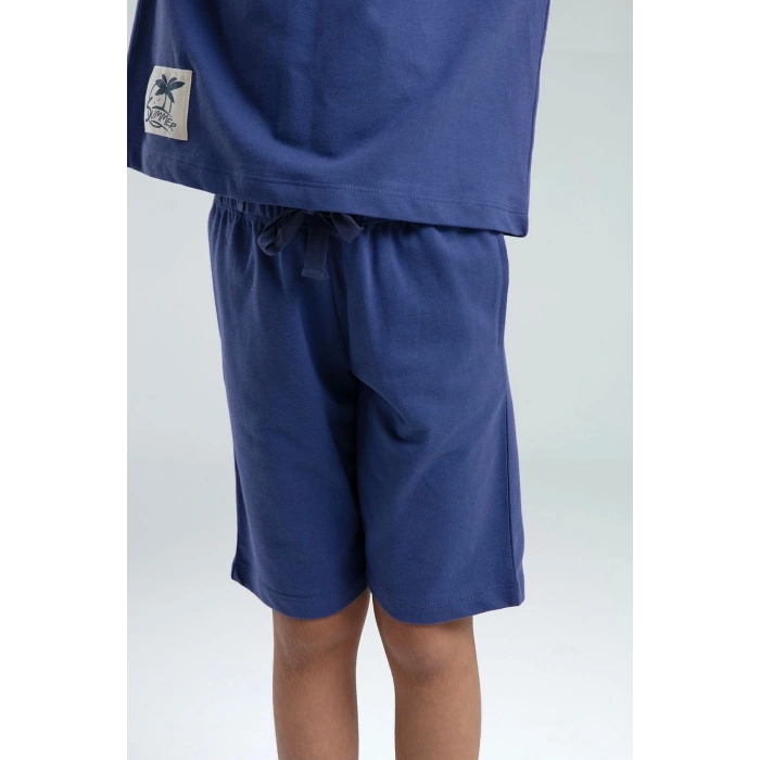 ANNE KIZ BERMUDA TAKIM - KOYU İNDİGO