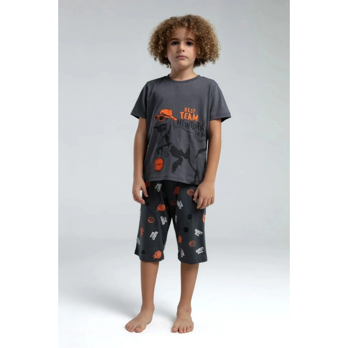 ERKEK ÇOCUK KAPRİ TAKIM - FÜME