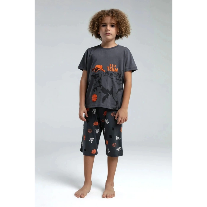 ERKEK ÇOCUK KAPRİ TAKIM - FÜME