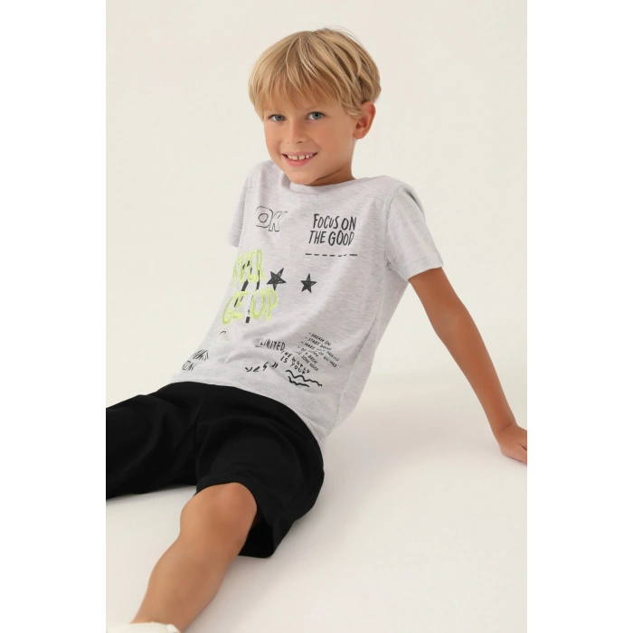 ERKEK ÇOCUK KAPRİ TAKIM - KAR MELANJ