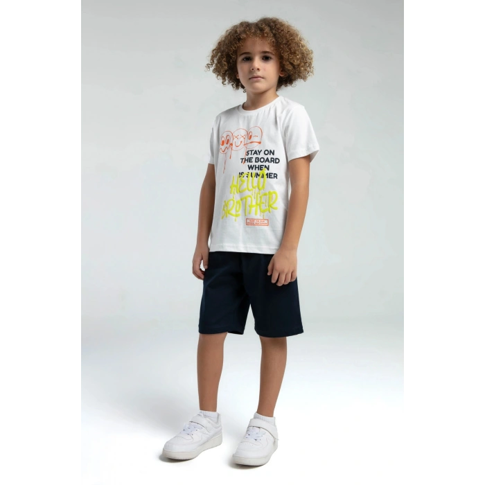ERKEK ÇOCUK BERMUDA TAKIM - Beyaz