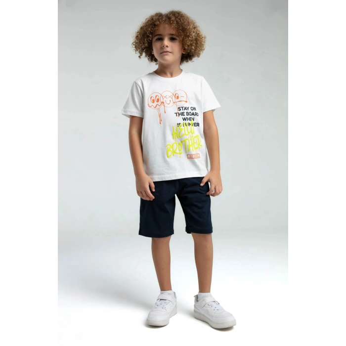 ERKEK ÇOCUK BERMUDA TAKIM - Beyaz