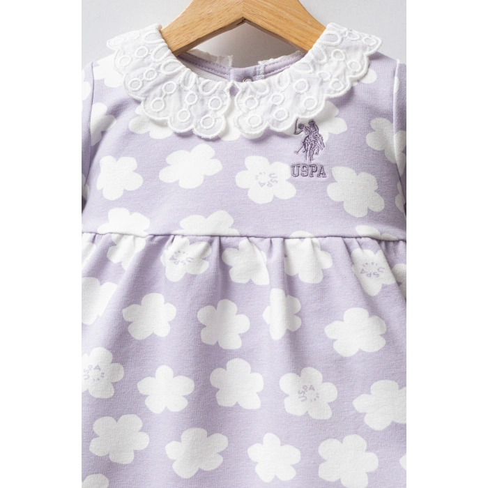 U.S.POLO ASSN KIZ BEBEK ELBİSE - LİLA