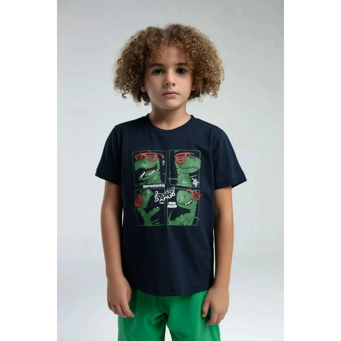 ERKEK ÇOCUK BERMUDA TAKIM - LACİVERT