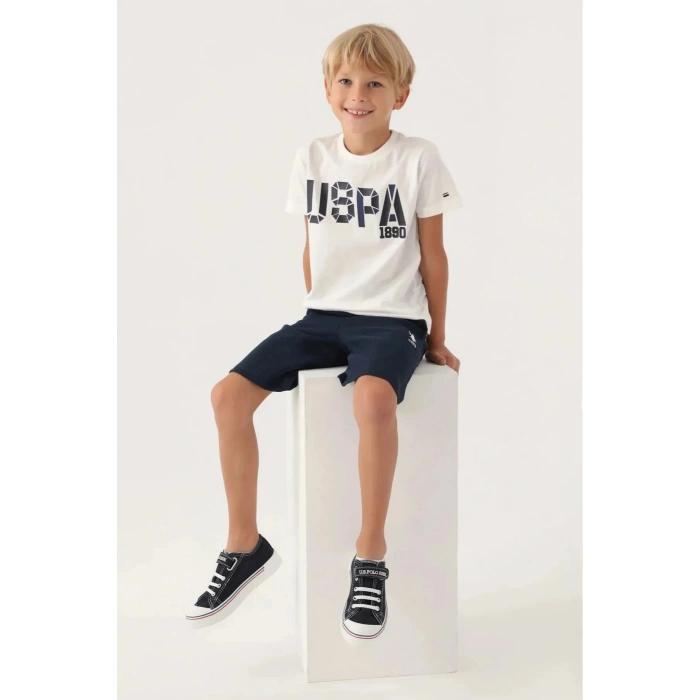 ERKEK ÇOCUK BERMUDA TAKIM - KREM LACİVERT