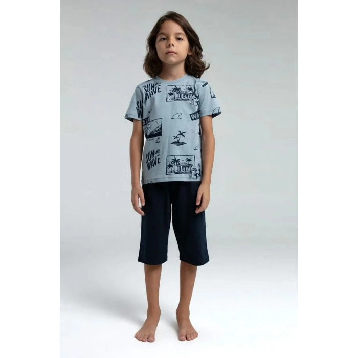 ERKEK ÇOCUK KAPRİ TAKIM - SOFT YEŞİL