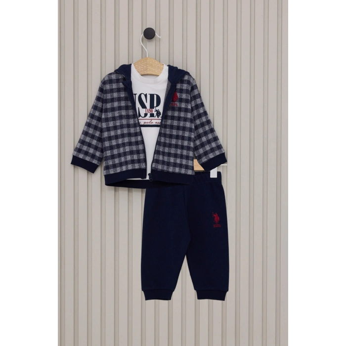 US POLO ERKEK BEBEK 3LU TAKIM - LACİVERT