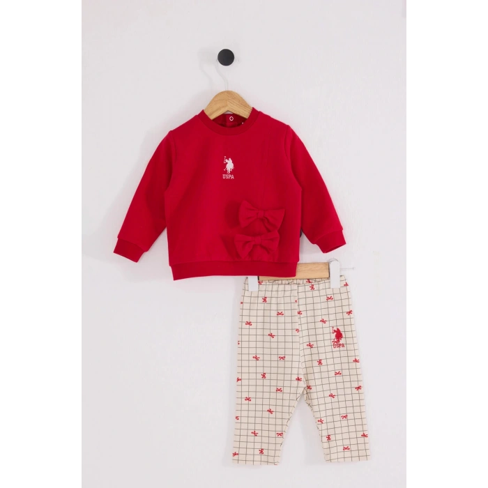 U.S.POLO ASSN KIZ BEBEK 2Lİ TAKIM - KIRMIZI