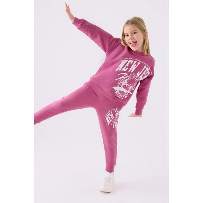 KIZ ÇOCUK EŞOFMAN TAKIM - K.LEYLAK