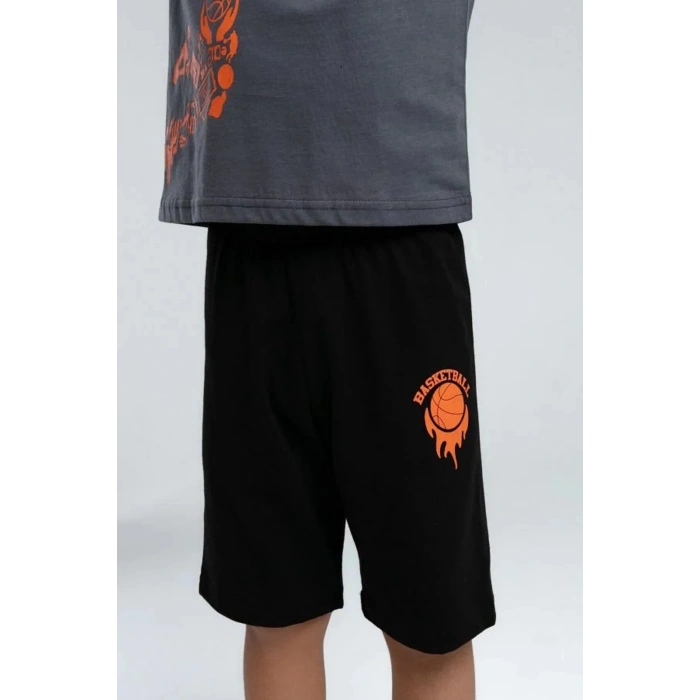 ERKEK ÇOCUK BERMUDA TAKIM - FÜME