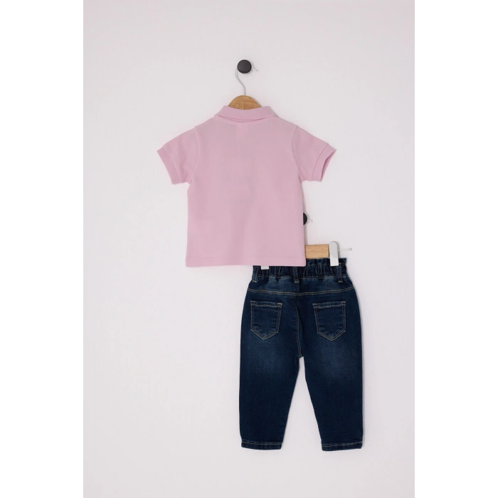 U.S.POLO KIZ BEBEK 2Lİ TSHIRT TAKIM - TOZ PEMBE