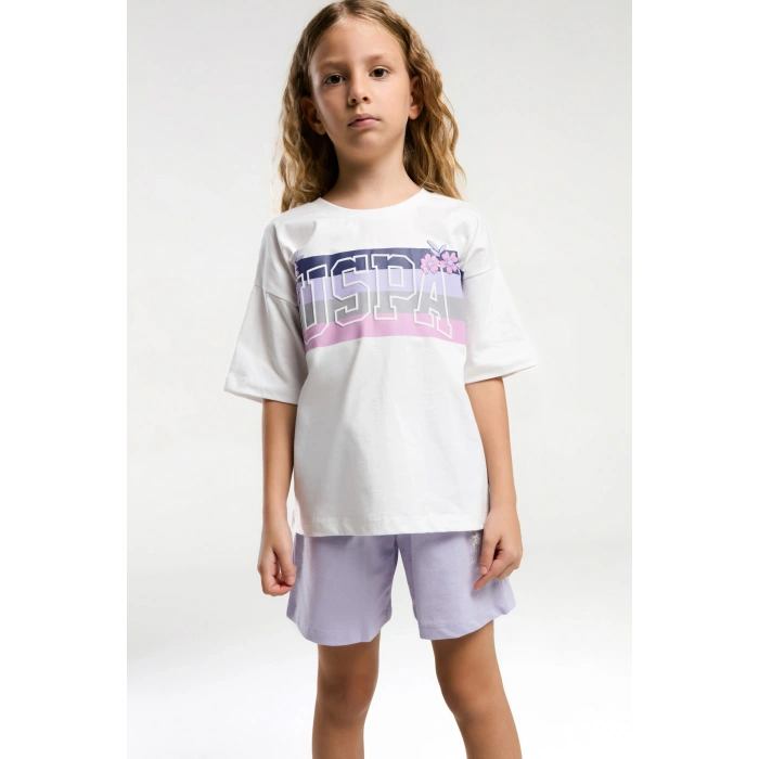 KIZ GARSON ŞORT TAKIM - Beyaz