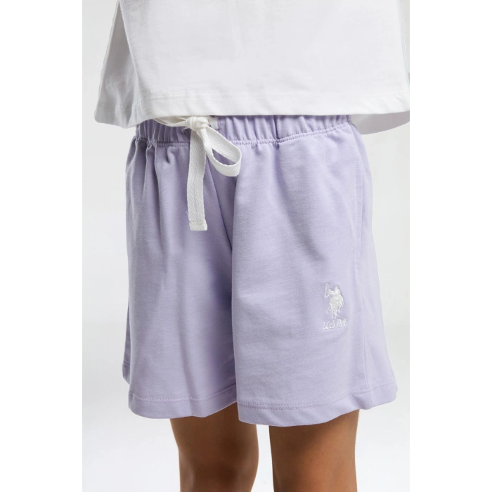 KIZ GARSON ŞORT TAKIM - Beyaz