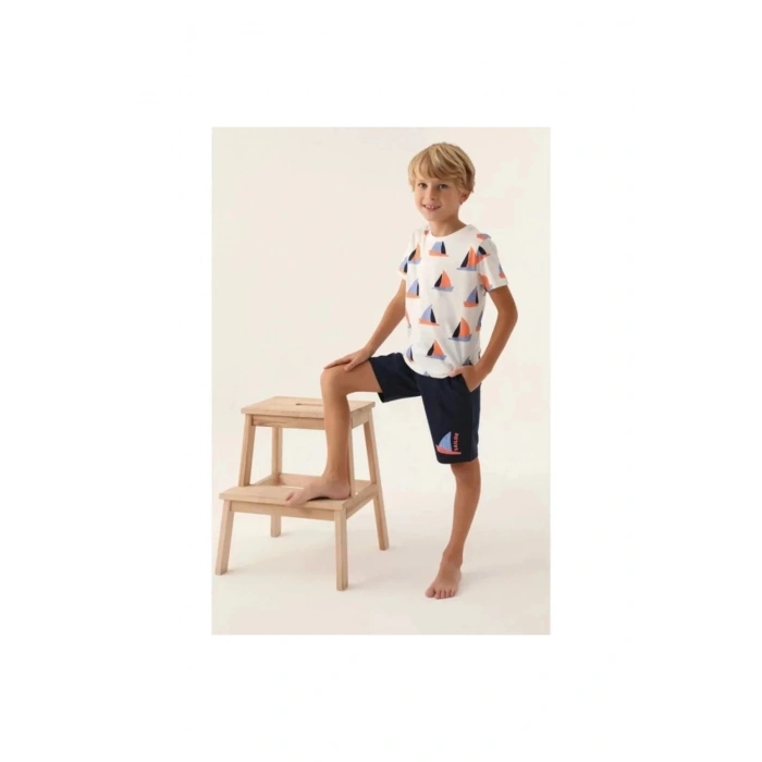 BABA OĞUL BERMUDA TAKIM - BEYAZ