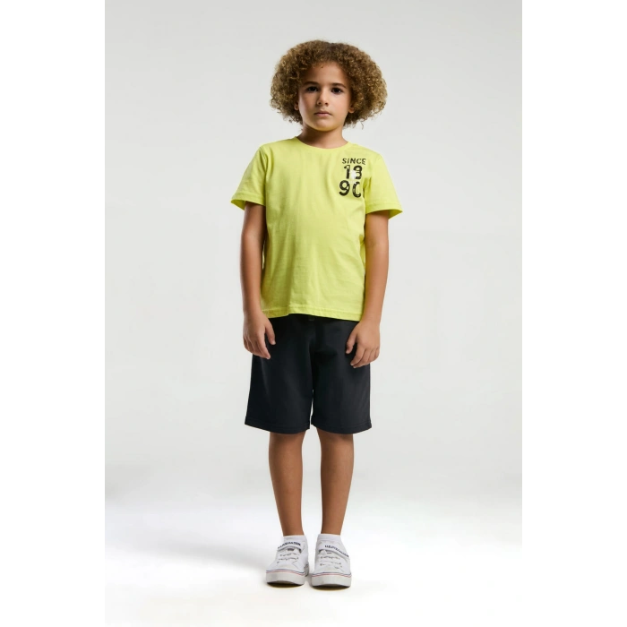 ERKEK ÇOCUK BERMUDA TAKIM - FISTIK YEŞİLİ