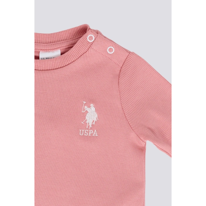 KIZ BEBEK UZUN KOL 2Lİ TAKIM - RETRO PEMBE