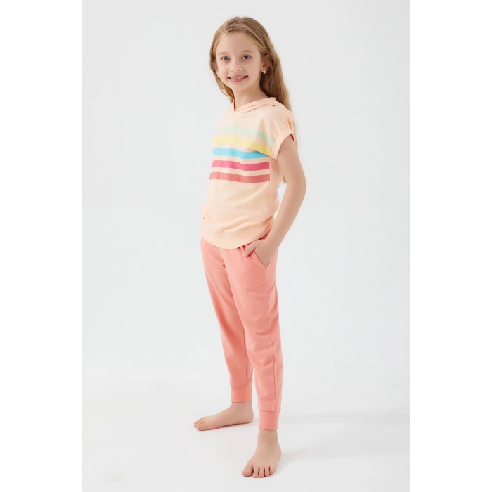 KIZ ÇOCUK EŞOFMAN TAKIM - MOCHA