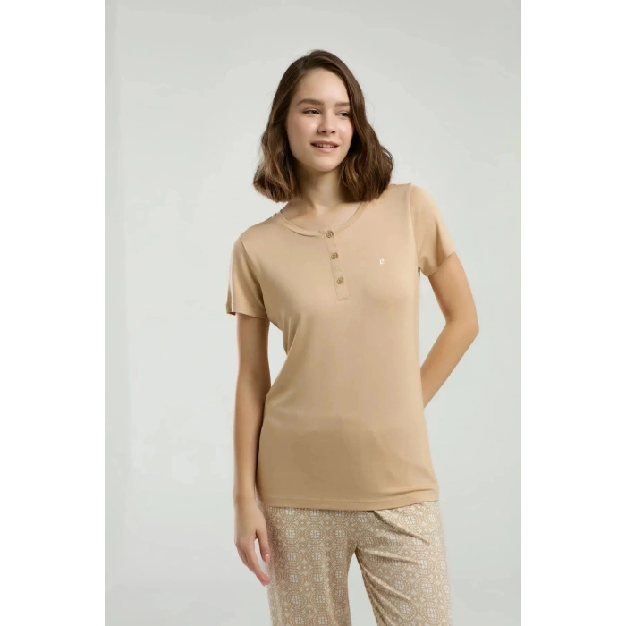 KADIN KAPRİ TAKIM - BEJ