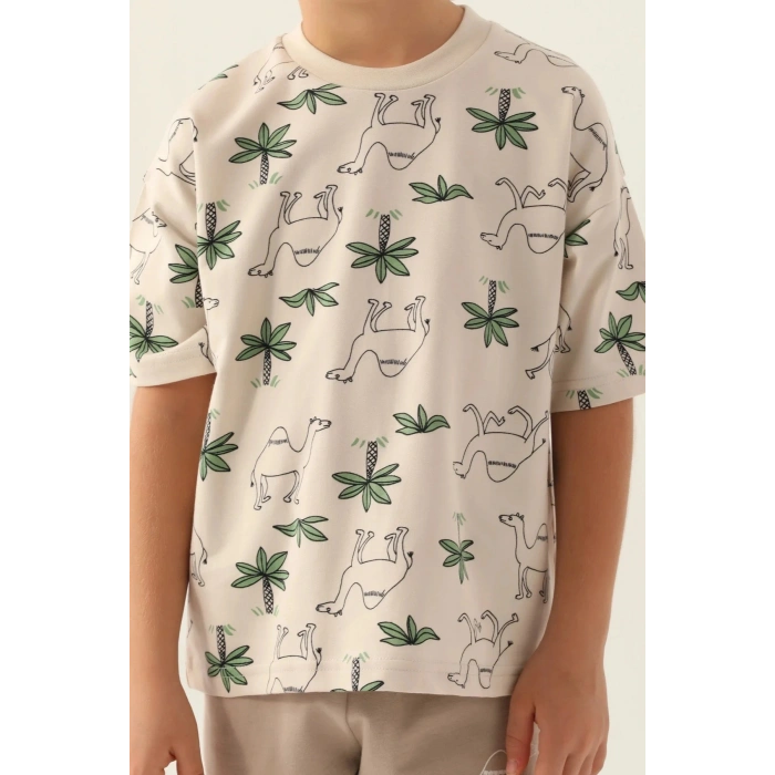 ERKEK ÇOCUK BERMUDA TAKIM - BEJ