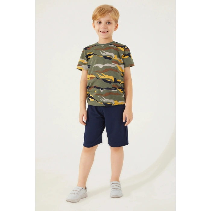 ERKEK ÇOCUK BERMUDA TAKIM - AVCI YEŞİLİ