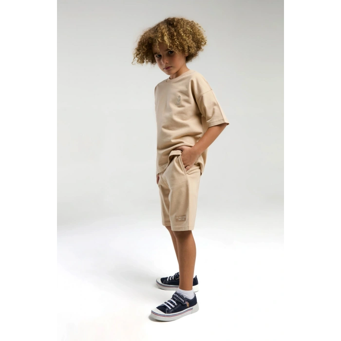 ERKEK GARSON BERMUDA TAKIM - BEJ