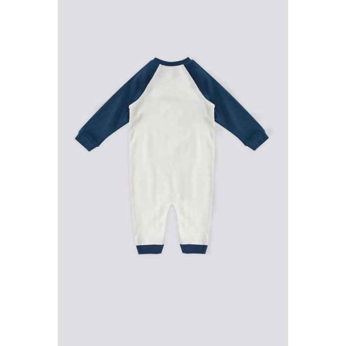 ERKEK BEBEK UZUN KOLLU PATİKSİZ TULUM - BEYAZ