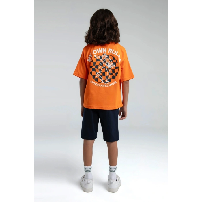 ERKEK ÇOCUK BERMUDA TAKIM - TURUNCU