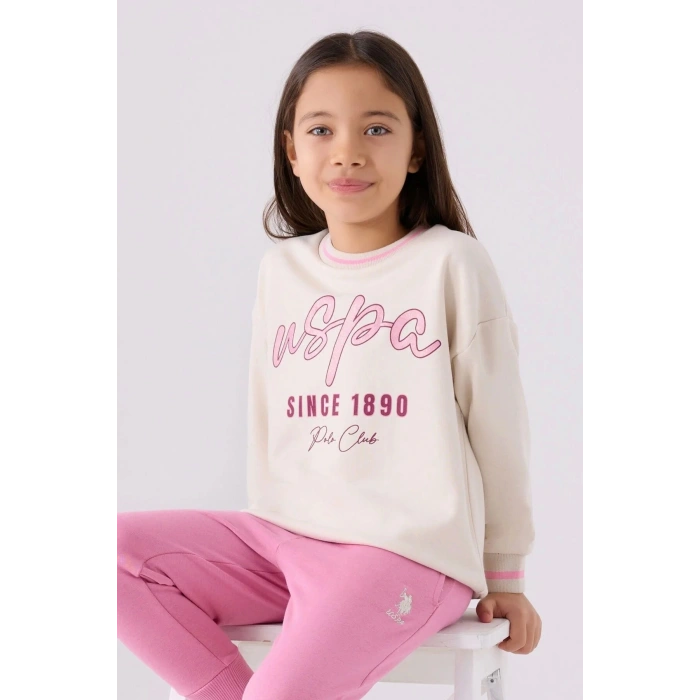 KIZ ÇOCUK EŞOFMAN TAKIMI - BEJ