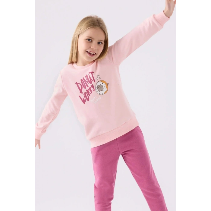 KIZ ÇOCUK EŞOFMAN TAKIM - Açık Pembe