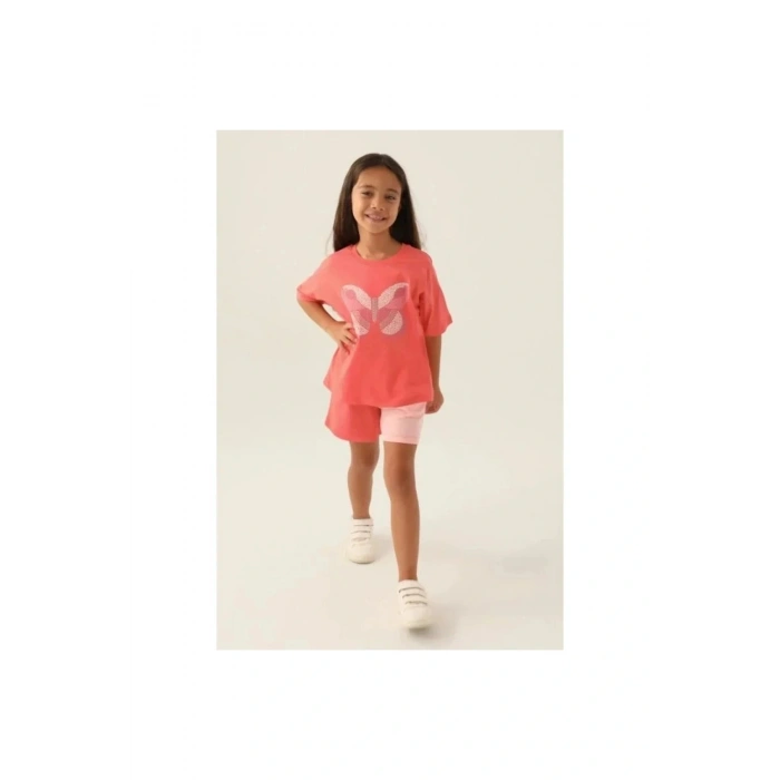 KIZ ÇOCUK ŞORT TAKIM - CORAL