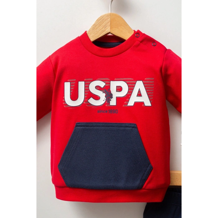 U.S.POLO ASSN ERKEK BEBEK 2Lİ TAKIM - KIRMIZI