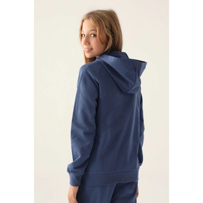 KAPPA KIZ ÇOCUK FULLZIP SWEATSHIRT - GECE MAVİSİ