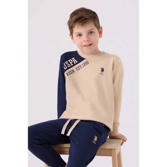 ERKEK ÇOCUK EŞOFMAN TAKIMI - BEJ