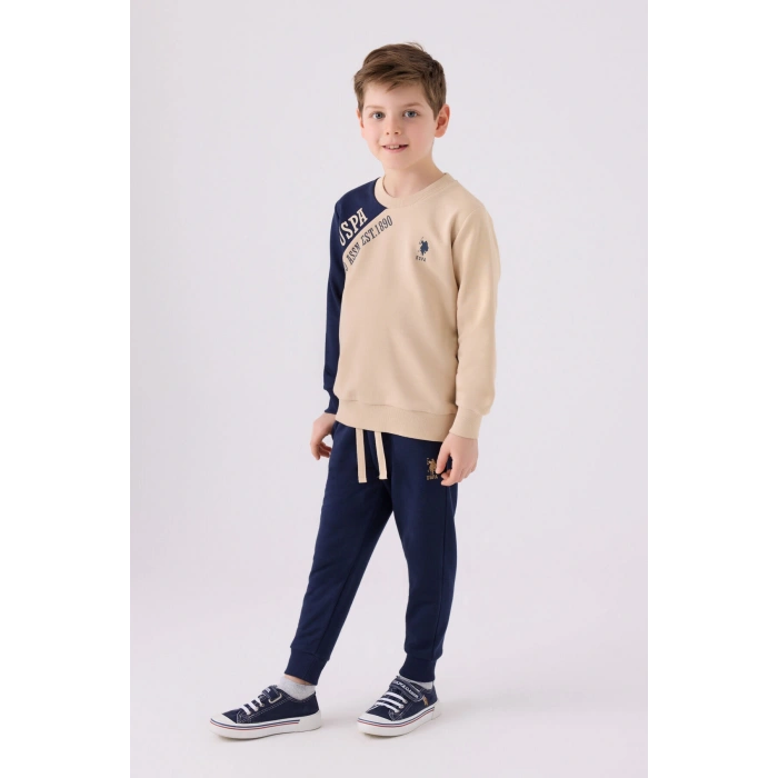 ERKEK ÇOCUK EŞOFMAN TAKIMI - BEJ