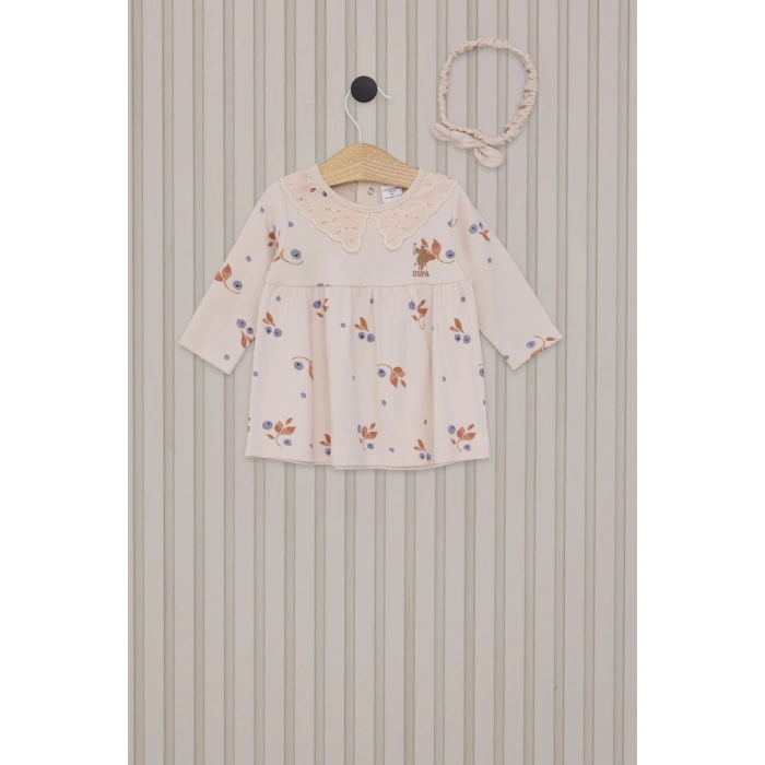 US POLO KIZ BEBEK 2LI TAKIM - AÇIK BEJ