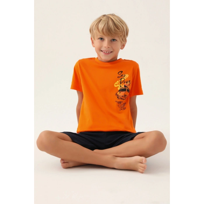 ARNETTA BABA OĞUL BERMUDA TAKIM - TURUNCU